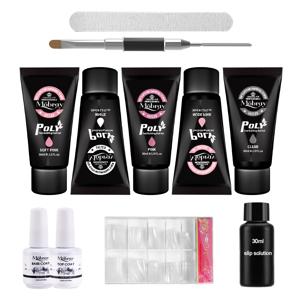 "Долгосрочные наборы для наращивания ногтей Nude Poly Gel под собственной торговой маркой оптом"